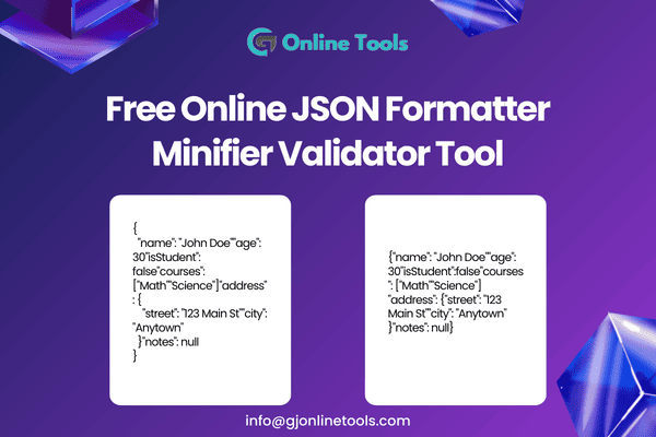 Free Online JSON Formatter Minifier Validator Tool